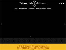 Tablet Screenshot of diamondjhorses.com